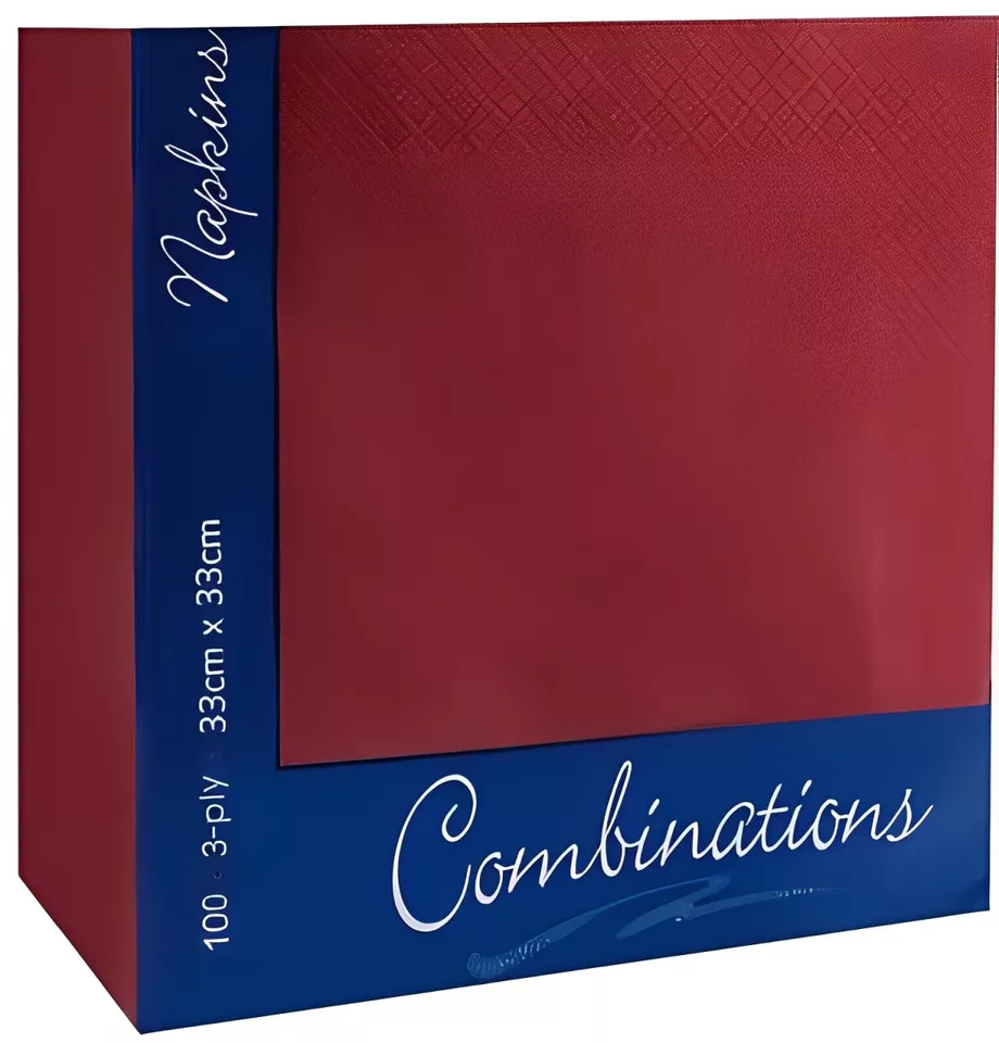 Combination Paper Napkins Disposable Assorted Serviettes Tissue 33cm x 33cm 2ply