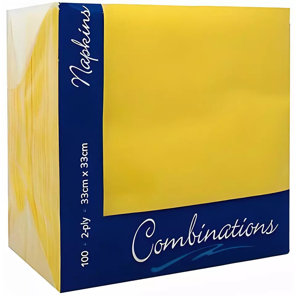 Combination Paper Napkins Disposable Assorted Serviettes Tissue 40cm x 40cm 2ply