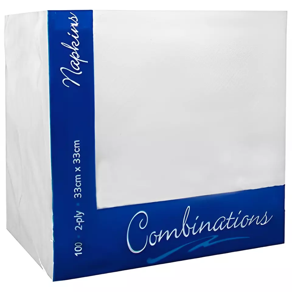 Combination Paper Napkins Disposable Assorted Serviettes Tissue 40cm x 40cm 2ply