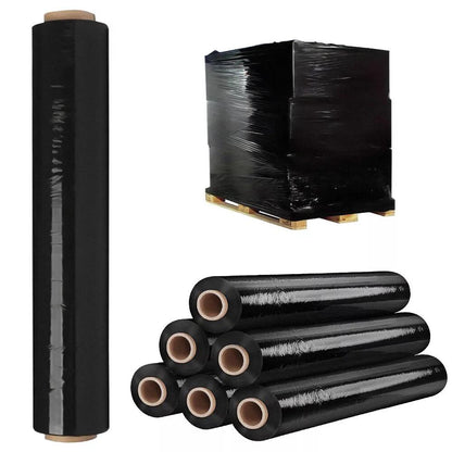 Amico Non Extended High Quality 500mm x 250m Shrink Pallet Roll | Black & Clear Shrink Wraps Rolls for Efficient Packaging 25mu Pallet Wrap