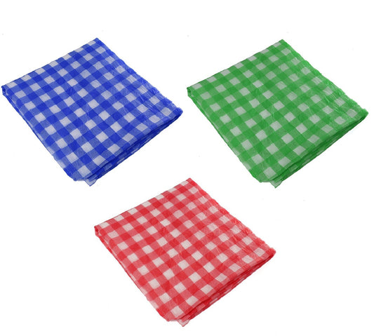 25 x PVC Vinyl Table Cloth Gingham Wipeable Table Cover Protector 90cm x 90cm