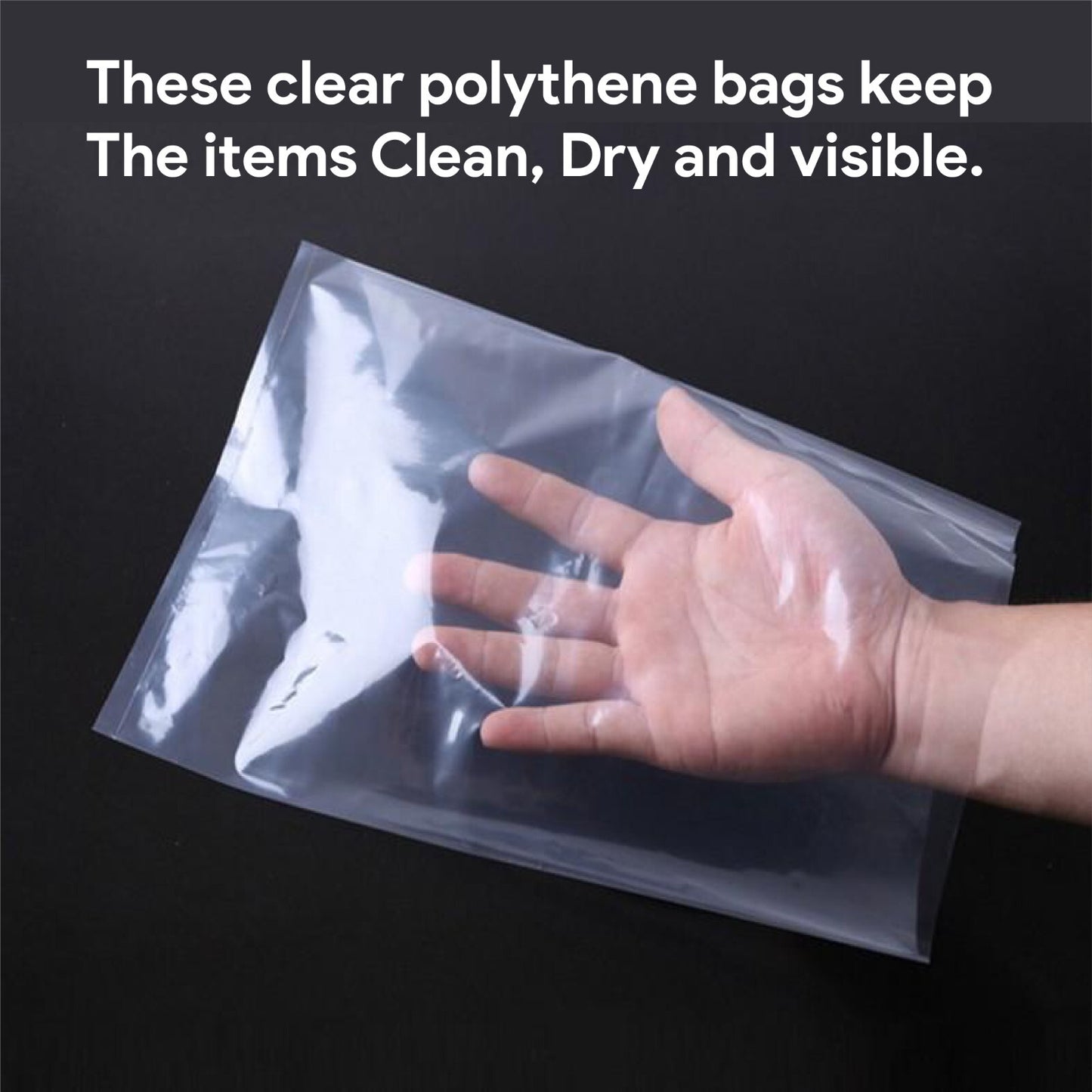 Clear Plastic Polythene Food Storage Reusable Freezing Bag for Fruits Vegetables