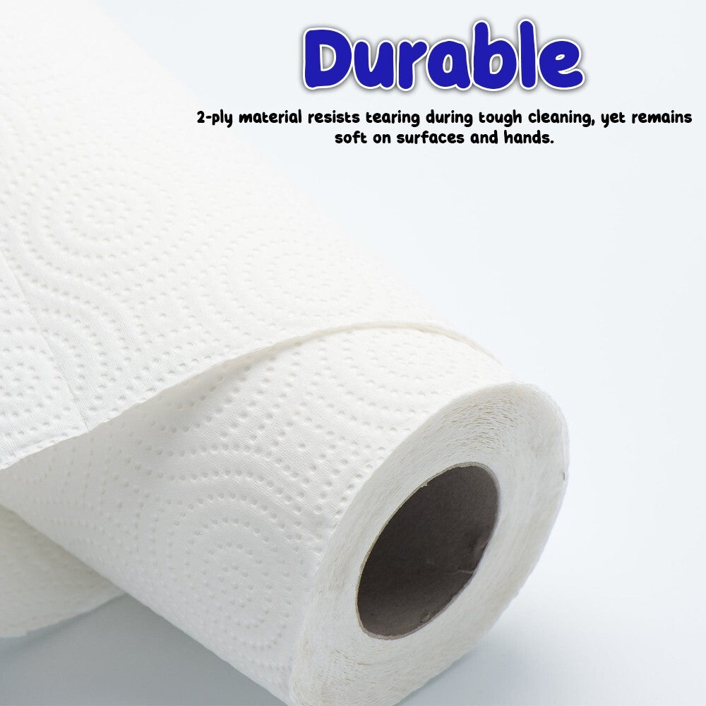 6 x Panda Glory Mega Roll Super Absorbent Kitchen Roll 2Ply for Home Restaurants