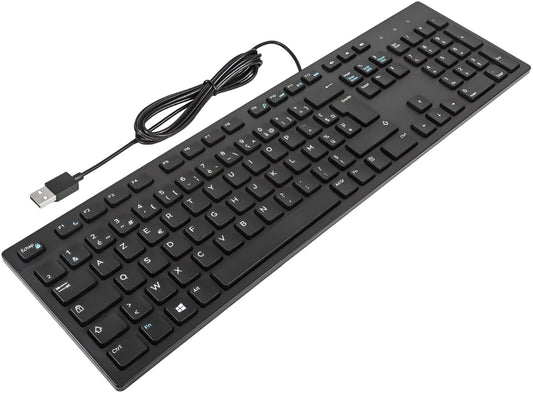 Dell USB Wired Slim Keyboard for Desktop Laptop Office Use