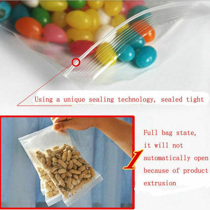 Venuscello® 1000 x Resealable Zip lock Clear Plastic Bags Press Seal Storage Pouches Poly Zip Bags for Store Medicines, Jewellery, Small Sweets & Candy Store - 8" x 11" Inches