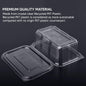 Venuscello® 100 x Hinged Lid Salad Containers 1500cc Clear Plastic Reusable Food Container Ideal for Fruits Sandwich Cake Display