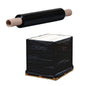 Venuscello® Pallet Wrap Black Industrial Stretch Shrink Wrapping Cling Film Extended Rolls, Water Proof & Tear Resistant for Secure Packaging, House Moving - 400mm x 200m - 23mu