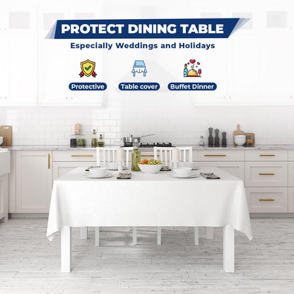 Venuscello® Banquet Roll 50M | White Paper Banqueting Roll for Wedding Buffet Dinner Home Large Disposable Table Paper Cloth Cover