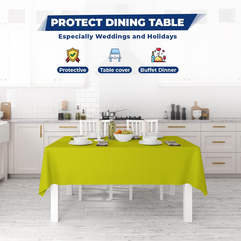 Venuscello Lime Green Banquet Roll 7m Paper Banqueting Table Cover for Wedding Buffet Dinner Home Large Disposable Table Paper Cloth