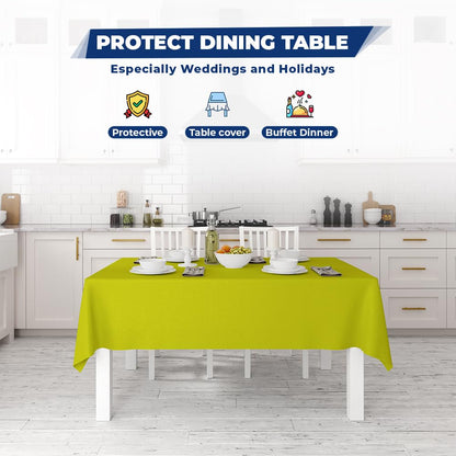 Venuscello Lime Green Banquet Roll 7m Paper Banqueting Table Cover for Wedding Buffet Dinner Home Large Disposable Table Paper Cloth