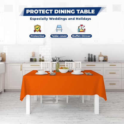 Venuscello Orange Banquet Roll 7m Paper Banqueting Table Cover for Wedding Buffet Dinner Home Large Disposable Table Paper Cloth