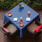 Venuscello Blue Banquet Roll 8m x 120cm Paper Banqueting Table Cover for Wedding Buffet Dinner Home Large Disposable Table Paper Cloth