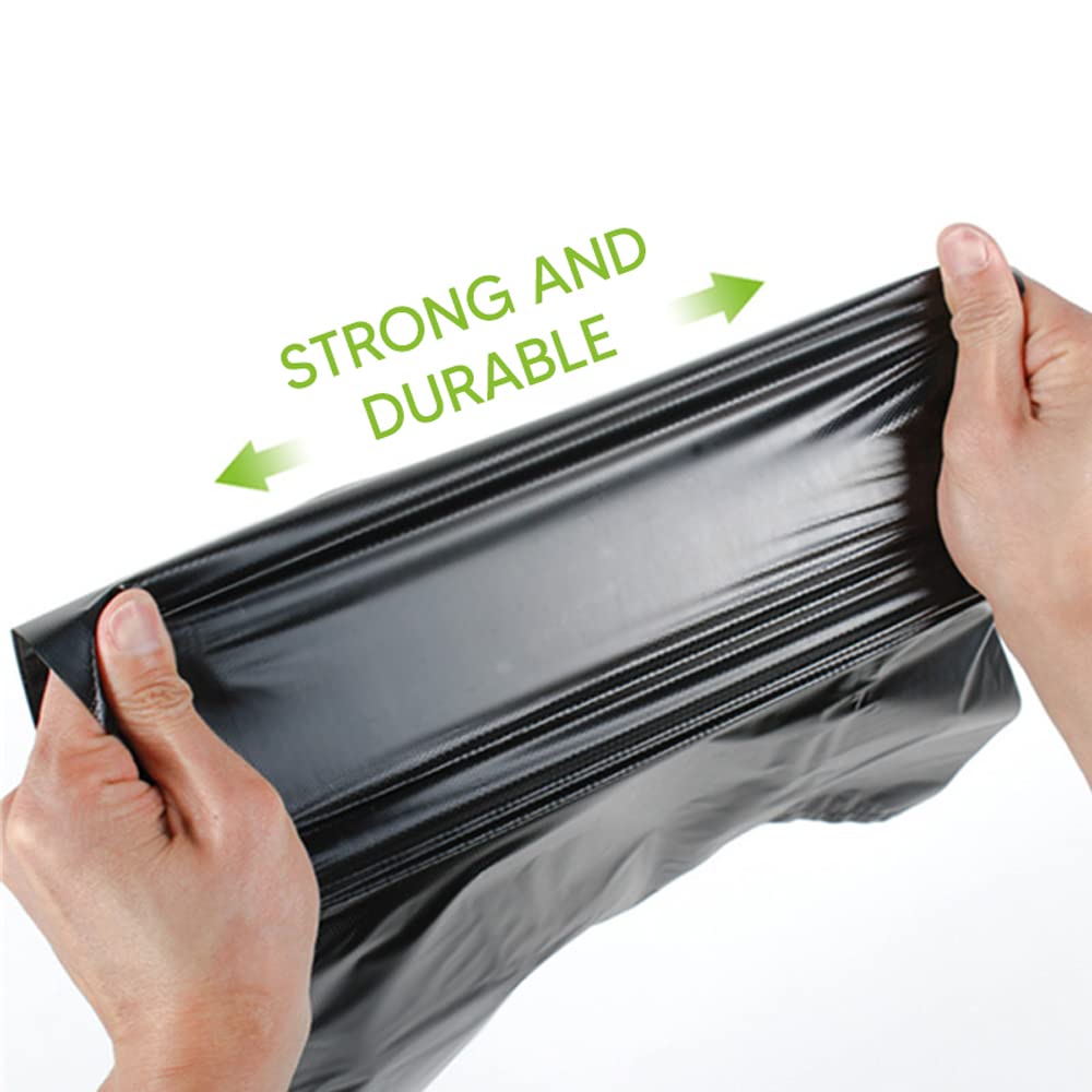 Venuscello® 5000 x Vest Style Carrier Bags Black Plastic 8" x 13" x 18" Heavy Duty Carry Bags for Vegetables Fruits Groceries Shopping