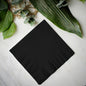 Venuscello® 100 x Black Serviettes Tissue Paper Napkins 2-Ply 33cm for Catering Wedding Birthday Parties - 100 in Each Pack