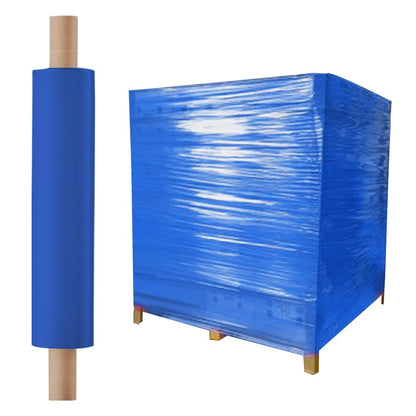 Venuscello® 2 x Pallet Stretch Extended Shrink Wrap 400mm x 250m 20mu Blue Cling Film Wrapping Rolls for Moving, Secure Packaging, Wrap Parcel for Secure Shipping