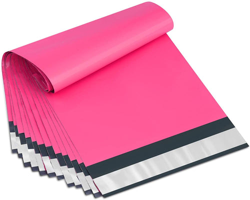 Venuscello® 100 x Pink Mailing Bags 6 x 9 in Poly Mailer Self Sealing Postal Courier Bag Envelopes Polythene Bag for Cloths Stationary and Shipping