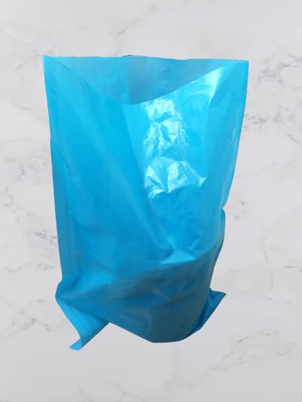 Venuscello® 10 x Refuse Sacks Rubble Rubbish Wast Bags 20" x 30" 400 Gauge Wheelie Bin Blue Trash Liner for Garbage Construction Recyclable and Yard Wastage