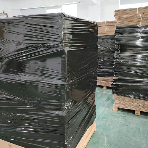 Venuscello® 3 x Pallet Wrap Stretch Shrink Wrapping Roll 400mm x 250m 17mu Black Non Extended Core Cling Film for Moving Secure Packaging & Shipping