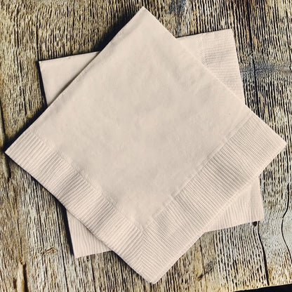 Venuscello 100 Pack Cream Paper Napkins 2-Ply 33cm Disposable Table Napkins - Soft and Strong Paper Serviettes for All Occasions - Everyday Tissues for Cleaning Spills & Wiping Surfaces