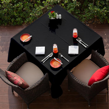 Venuscello® Black Banquet Roll 8m x 120cm Paper Banqueting Table Cover for Wedding Buffet Dinner Home Large Disposable Table Paper Cloth