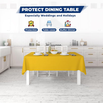 Venuscello® 8m Yellow Banqueting Roll, Tablecloth, Paper Table Cover Roll for Wedding Party at Home, Buffet Dinner and Ideal Solution to Protect Dining Table