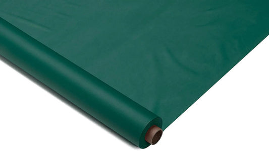 Venuscello® Dark Green Banquet Roll 8m x 120cm Paper Banqueting Table Cover for Wedding Buffet Dinner Home Large Disposable Table Paper Cloth