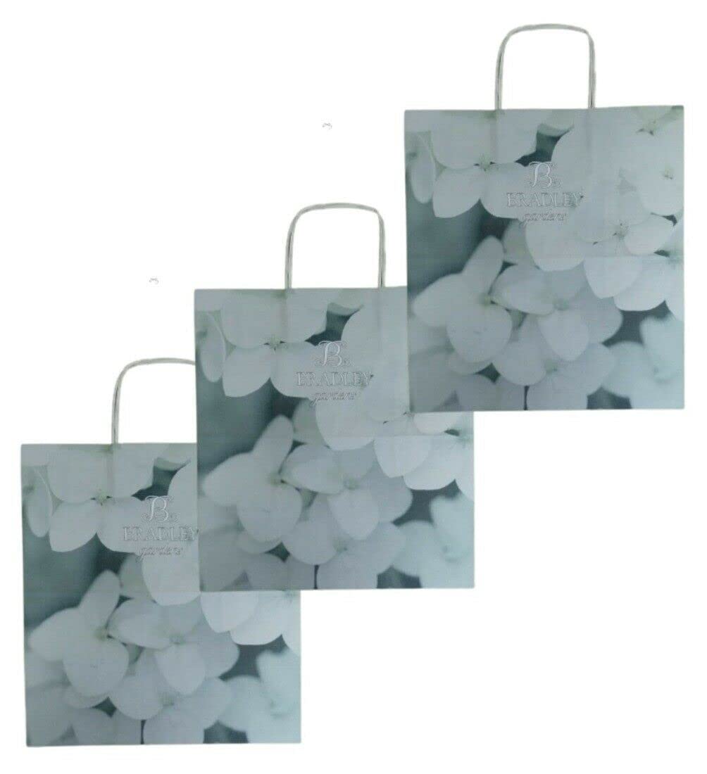 Venuscello® 100 x Misprinted Paper Carrier Bags with Sturdy Handle Floral Boutique Design for Fashion Designer to Shopping, Jewellery & Cloths