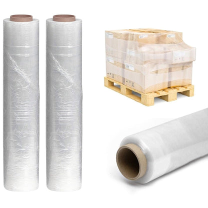 Venuscello® Pallet Wrap 400mm Shrink Stretch Wrap Roll 23mu, 750g Cling Film for Moving Secure Packaging & Shipping