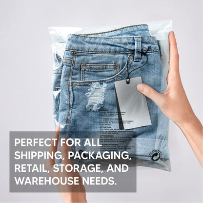 Venuscello® Resealable Garment Polypropylene Self Seal Bags Clear for Storage Dresses, Laundry Cloths, Shirt, T-shirt & Suits