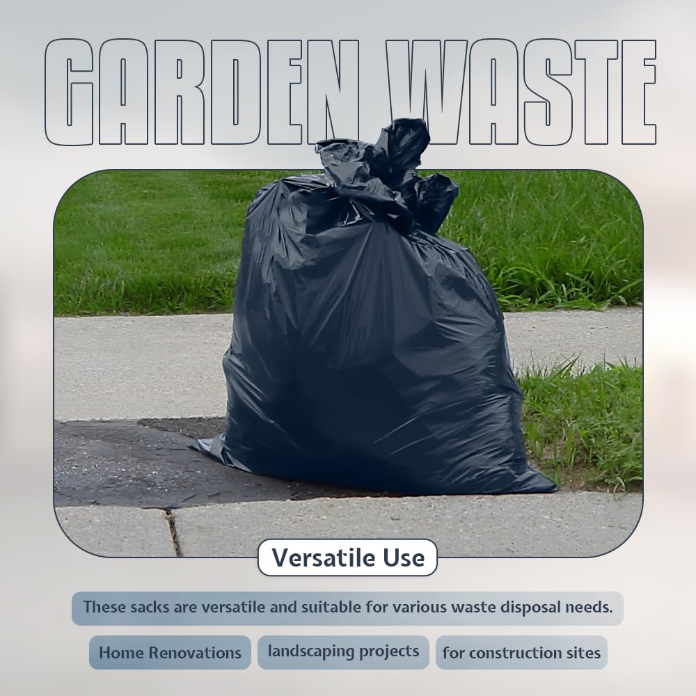 Rubble Sacks Grey/Builders Bags/Garden Waste HEAVY DUTY Industrial Grade 22 in x 34 in 500 Gauge