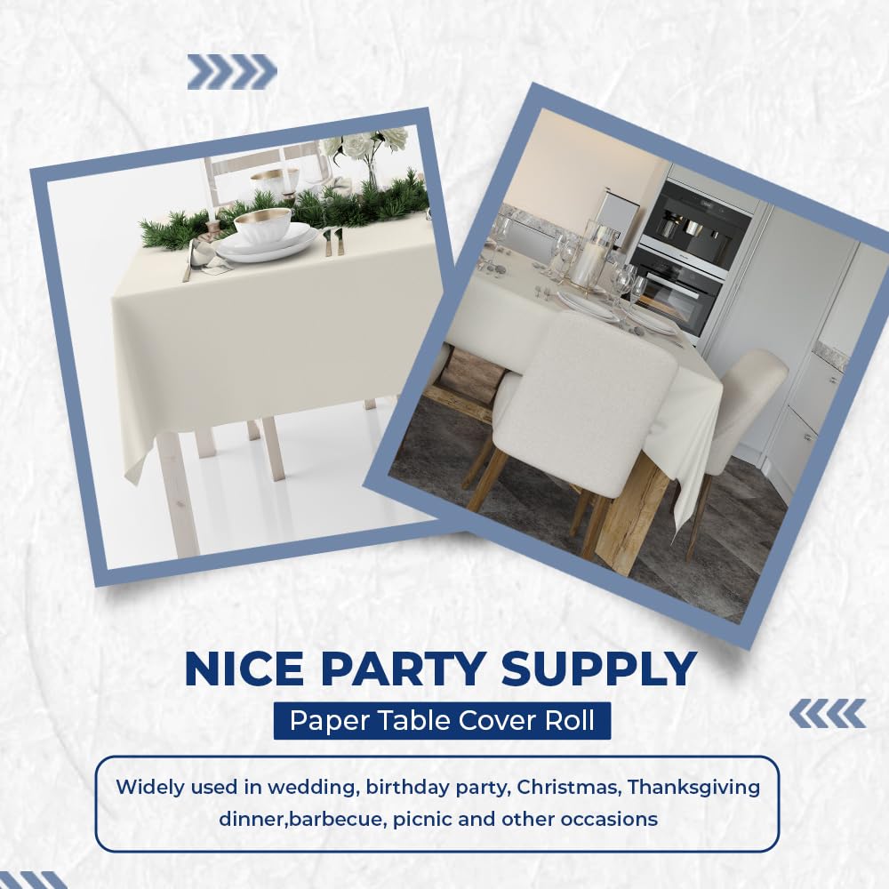 Venuscello Banquet Roll Paper Banqueting Roll for Wedding Buffet Dinner Home Large Disposable Table Paper Cloth Covers