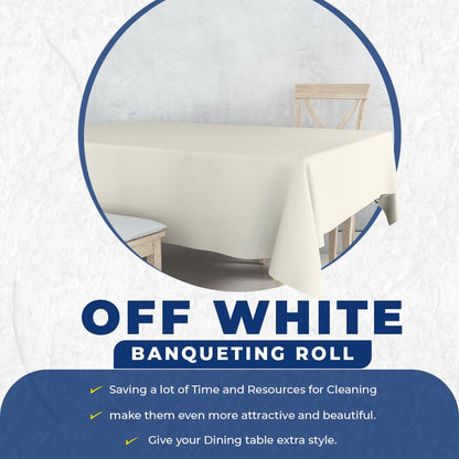 Venuscello Banquet Roll Paper Banqueting Roll for Wedding Buffet Dinner Home Large Disposable Table Paper Cloth Covers