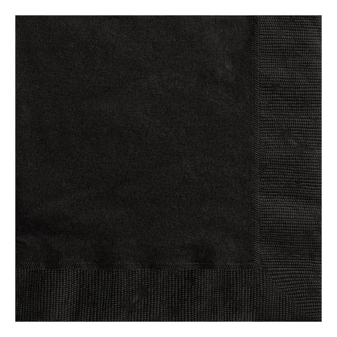 Venuscello® Black Serviettes Tissues Paper Napkin 2ply Serviettes, Disposable & Recyclable, Tissue for Wedding, Birthday Party - 24cm x 24cm