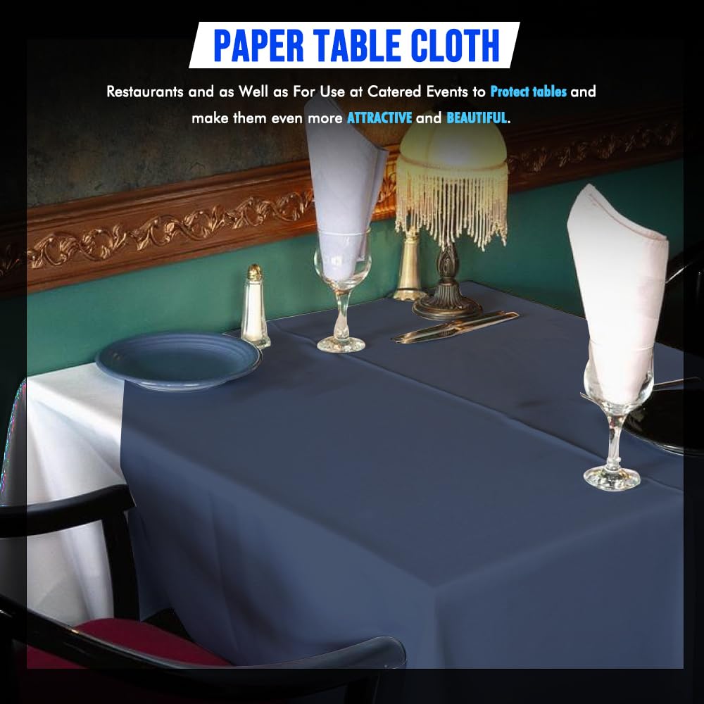 Venuscello® 25 x Paper Table Cover Square Tabletop Disposable Folded Cloth to Protect Table for Birthday Party - 90cm x 90cm
