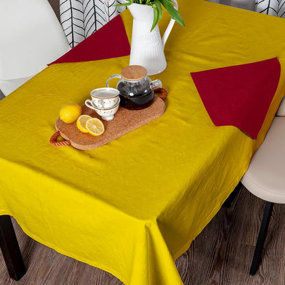 Venuscello® 25 x Paper Table Cover Square Tabletop Disposable Folded Cloth to Protect Table for Birthday Party - 90cm x 90cm