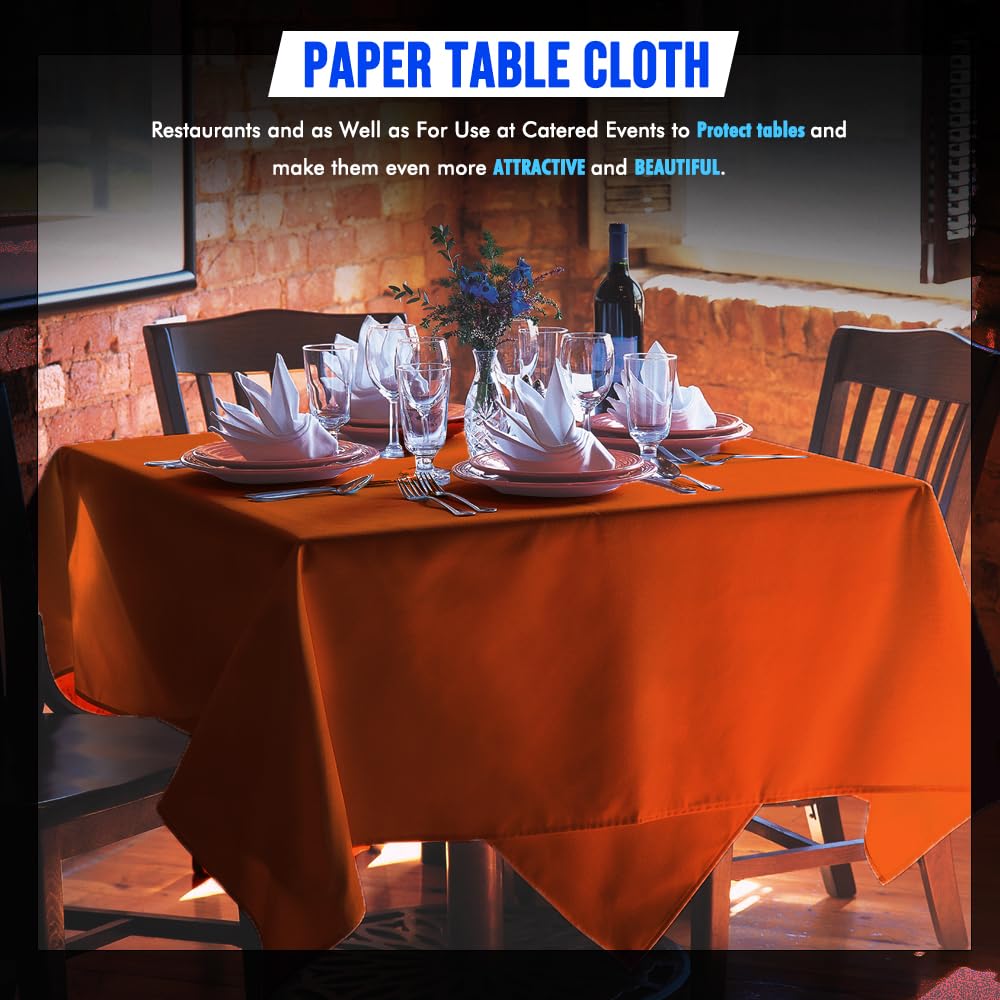 Venuscello® 25 x Paper Table Cover Square Tabletop Disposable Folded Cloth to Protect Table for Birthday Party - 90cm x 90cm