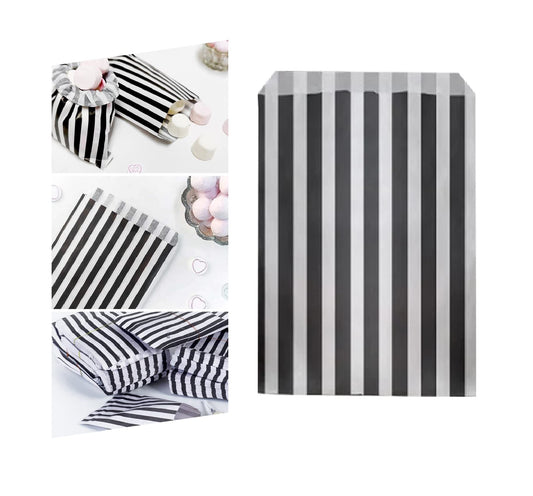Venuscello® Candy Bags Striped Sweet Paper Bag for Sweets Christmas Party Halloween Wedding & Baby Shower