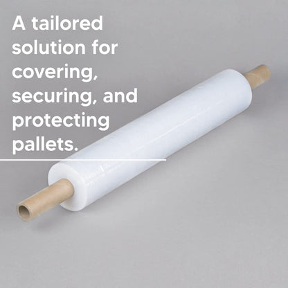 Venuscello® Pallet Stretch Wrapping Roll 400mm x 200m 20mu Clear Extended Core Heavy Duty Shrink Wrap for Secure Packaging & Moving