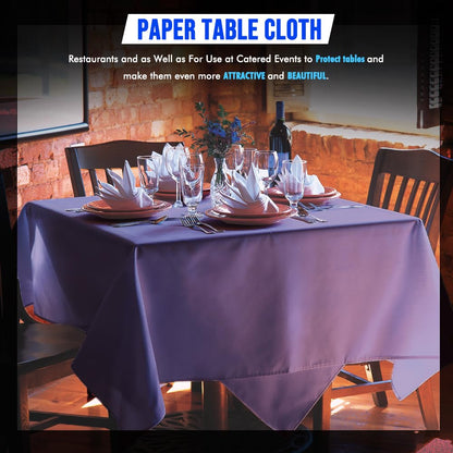 Venuscello® 25 x Paper Table Cover Square Tabletop Disposable Folded Cloth to Protect Table for Birthday Party - 90cm x 90cm