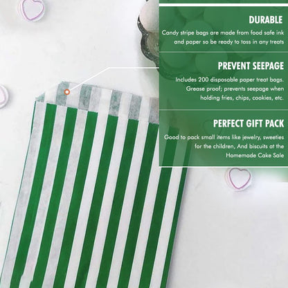 Venuscello® Candy Bags Striped Sweet Paper Bag for Sweets Christmas Party Halloween Wedding & Baby Shower