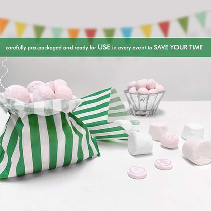Venuscello® Candy Bags Striped Sweet Paper Bag for Sweets Christmas Party Halloween Wedding & Baby Shower