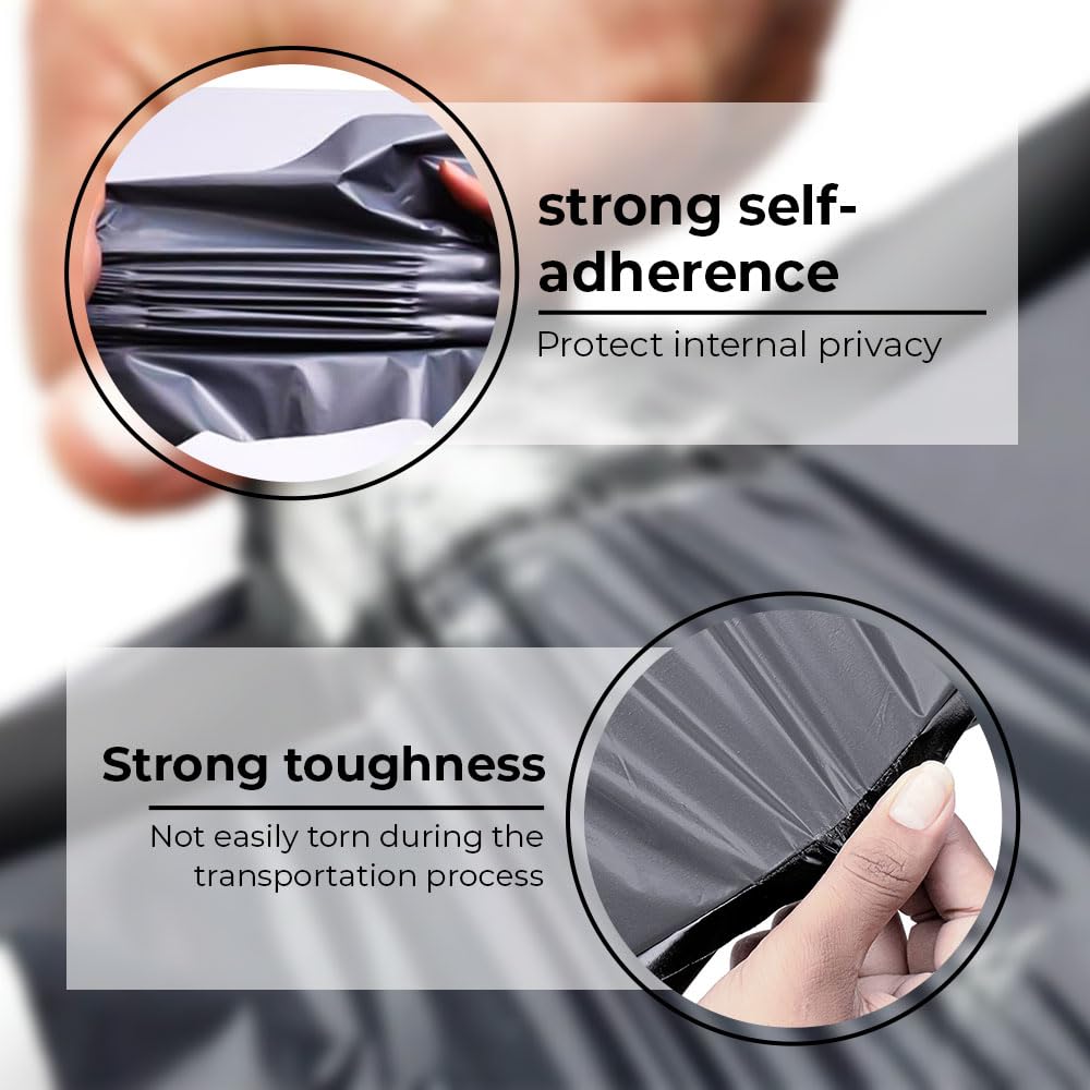 Venuscello® Grey Mailing Mailers Postal Postage Poly Mailer Self Sealing Polythene Envelopes for Cloths & Shoe Box Packing Shipping & Posting