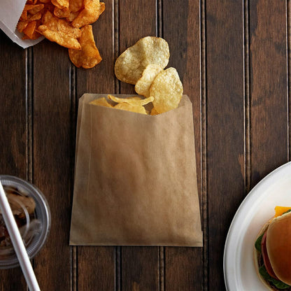 Venuscello® Kraft Paper Bags Strung Brown Food Bag for Sandwich Candy Cookies & Grocery