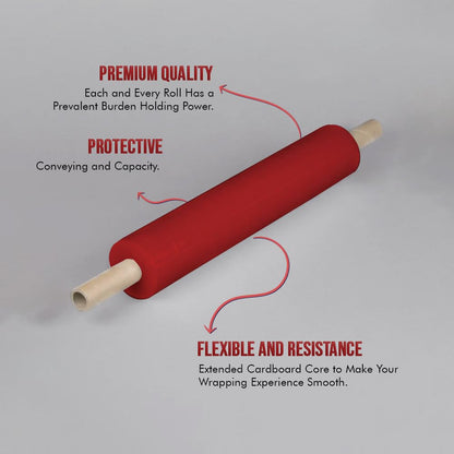 Venuscello® Pallet Stretch Wrapping Roll 400mm x 200m 20mu Extended Core Heavy Duty Shrink Wrap for Secure Packaging & Moving