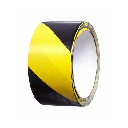 Venuscello 48mm x 33m Floor Marking LDPE Black & Yellow Heavy Duty High Visibility Floor Hazard Lane Tape