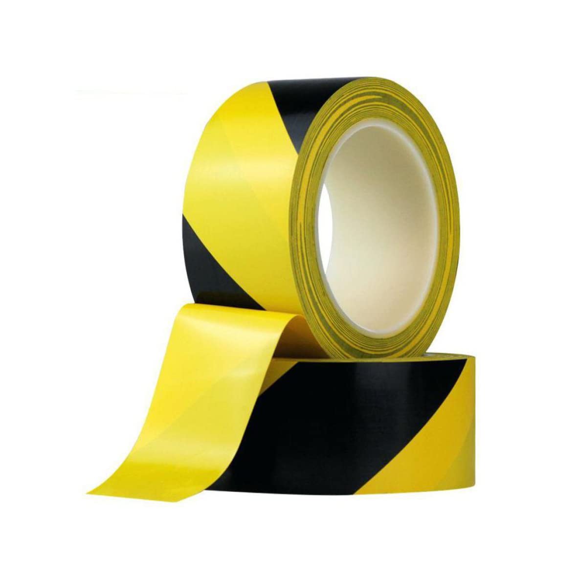 Venuscello 48mm x 33m Floor Marking LDPE Black & Yellow Heavy Duty High Visibility Floor Hazard Lane Tape