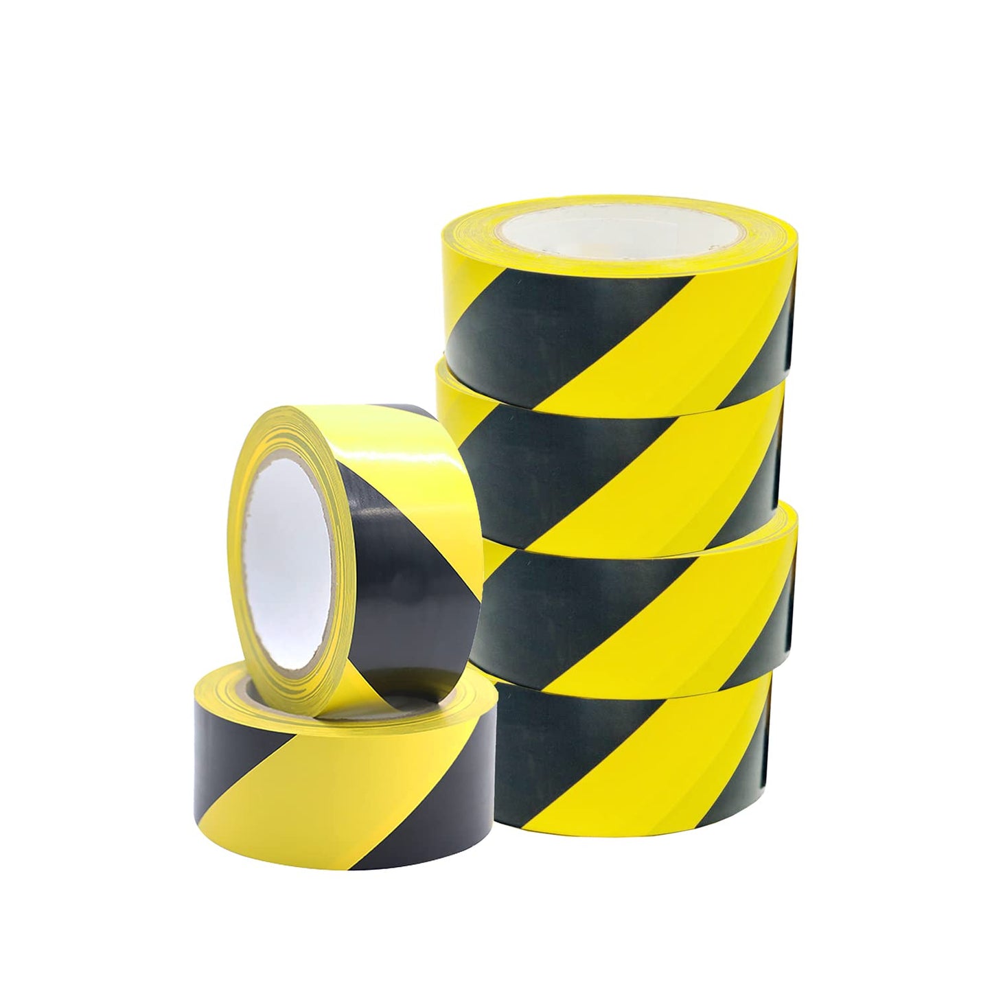 Venuscello 48mm x 33m Floor Marking LDPE Black & Yellow Heavy Duty High Visibility Floor Hazard Lane Tape