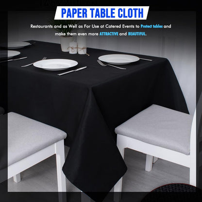 Venuscello Paper Table Cover Cloths, 90cm x 90cm Square, Disposable, Folded, for Birthday Party