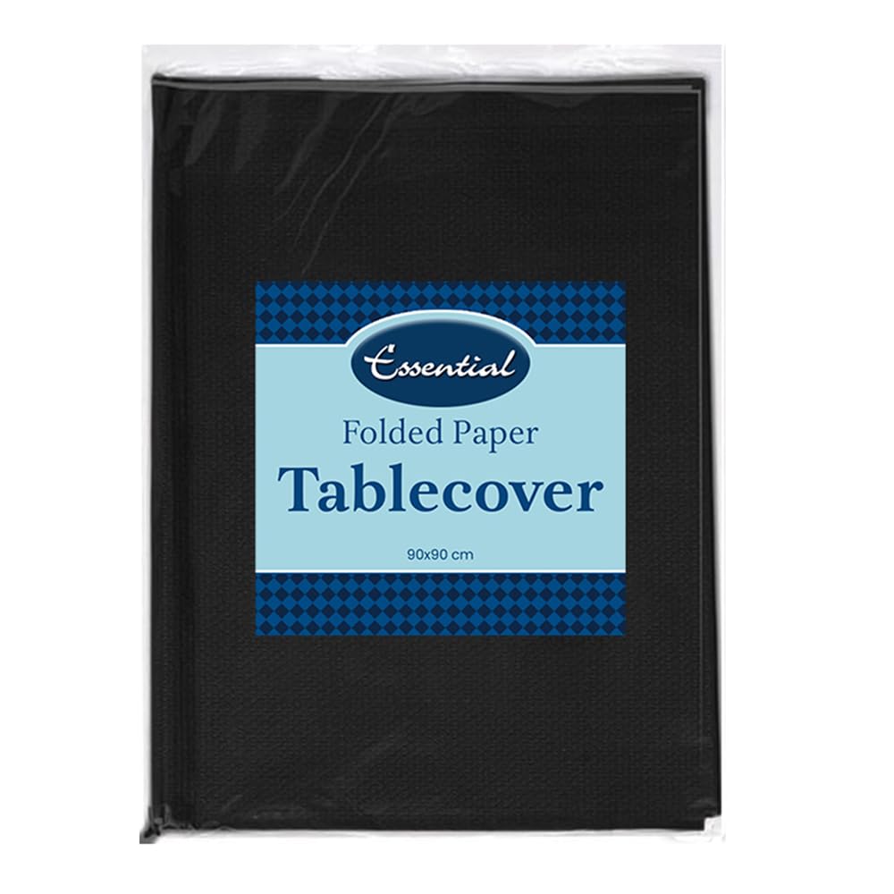 Venuscello Paper Table Cover Cloths, 90cm x 90cm Square, Disposable, Folded, for Birthday Party