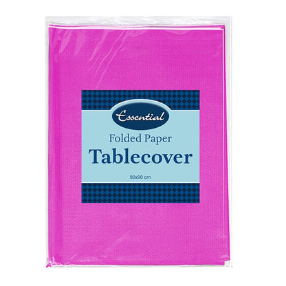 Venuscello Paper Table Cover Cloths, 90cm x 90cm Square, Disposable, Folded, for Birthday Party